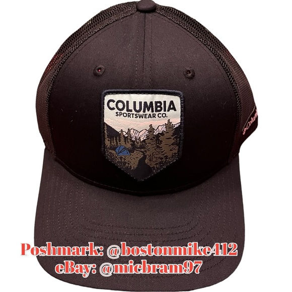 Men’s Columbia Snapback Hat Mens Columbia Trucker Hat Mesh Backing Ball Cap OSFA - Picture 4 of 9